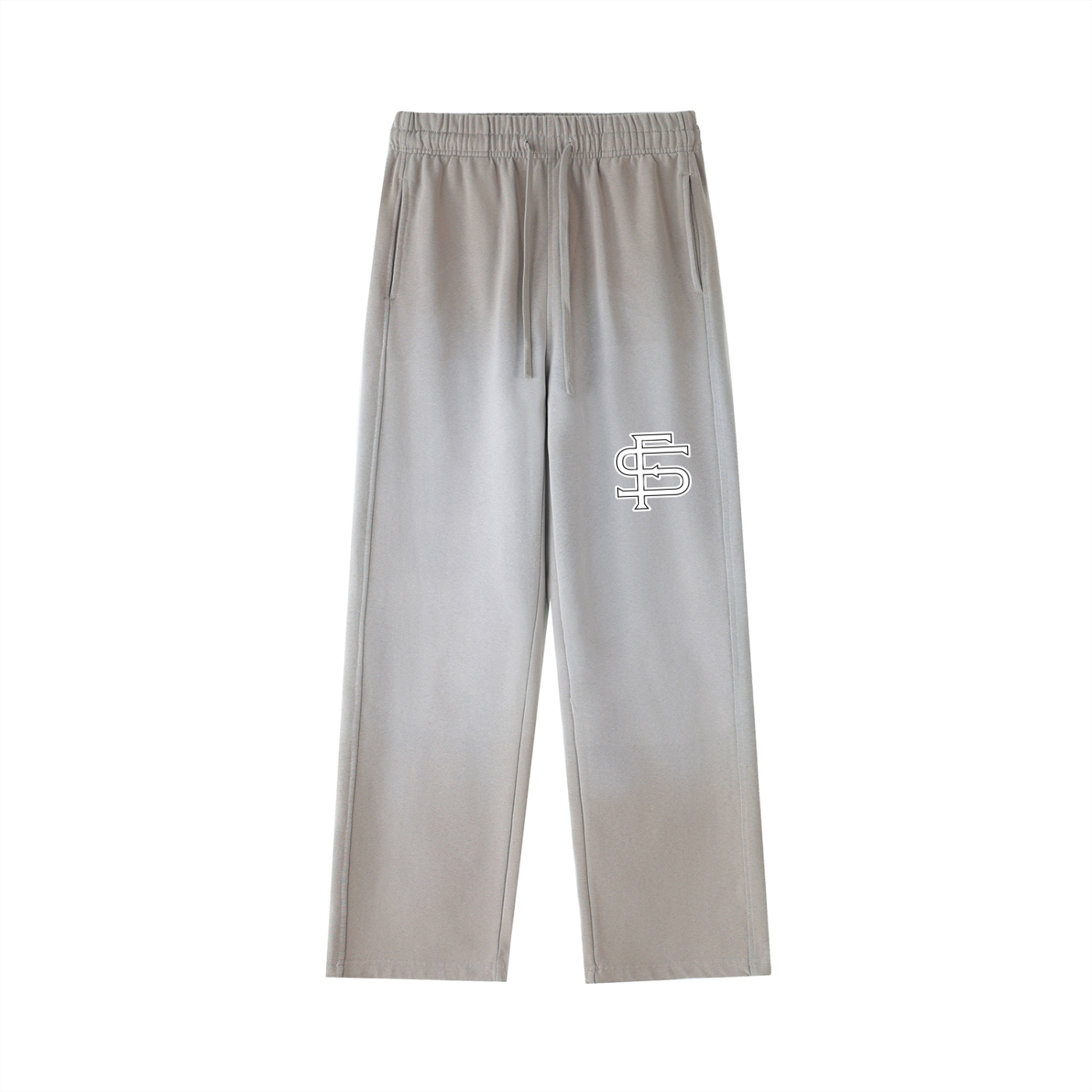 Vintage Washed Gradient Straight-Leg Sweatpants