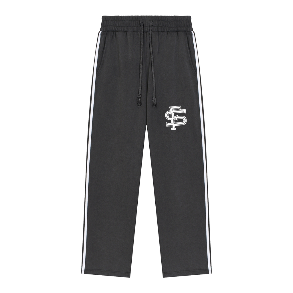 Snow Washed Contrast Tape Sweatpants