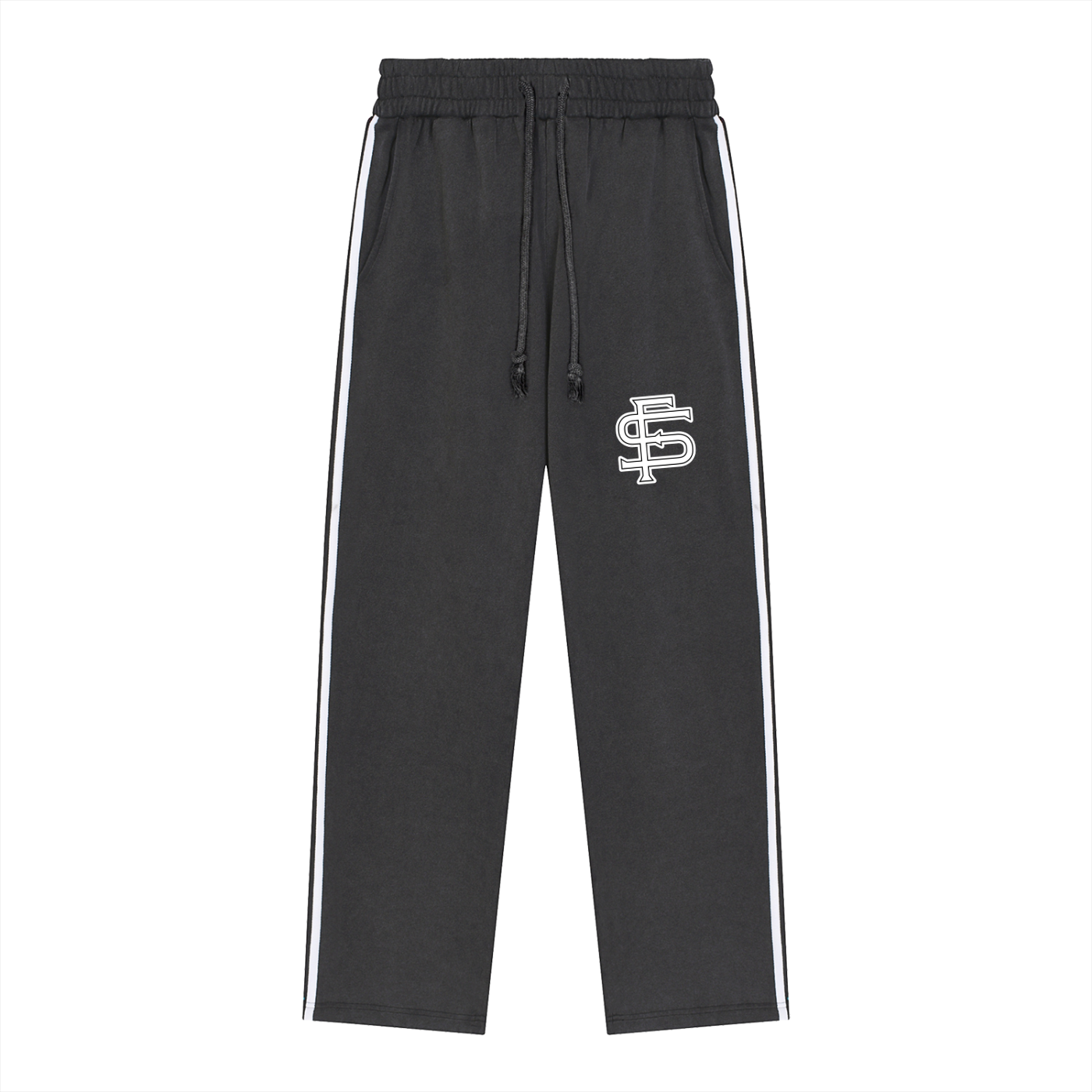 Snow Washed Contrast Tape Sweatpants