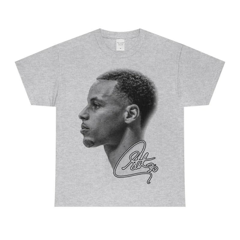 Stephen Curry Tee Stephen Curry American Casual Vintage VINTAGE Short Sleeve Blockbuster Cotton