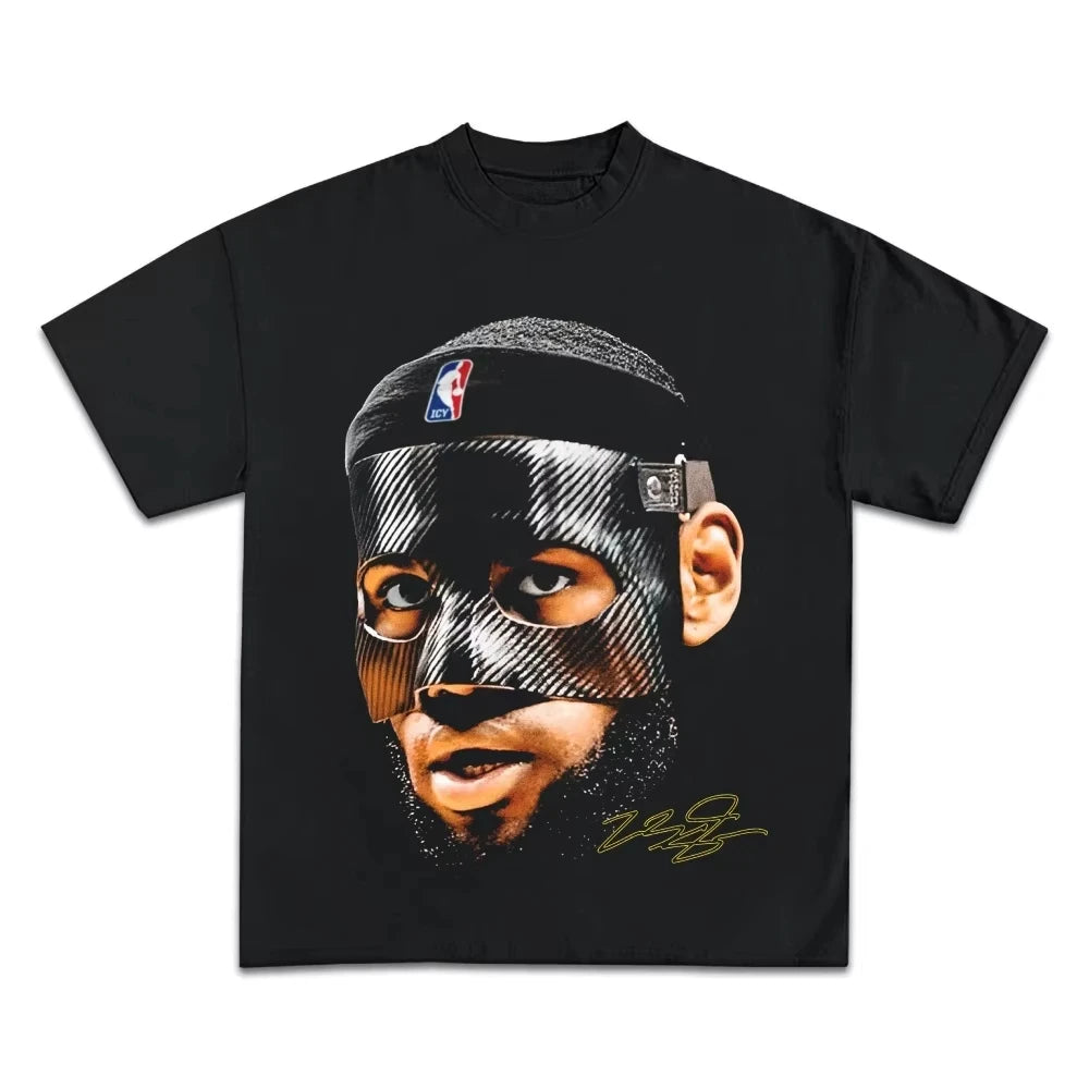 LeBron James Basketball Star T Shirt Men Women Short Sleeve Cotton Tees American Vintage Brand T-shirts Summer Tops Streetwear