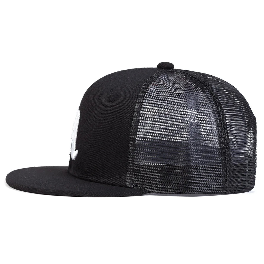 Alphabet Embroidered Baseball Hat Men's and Women's Duck Tongue Hat Alphabet Sunshade Net Hat Hip Hop Hat