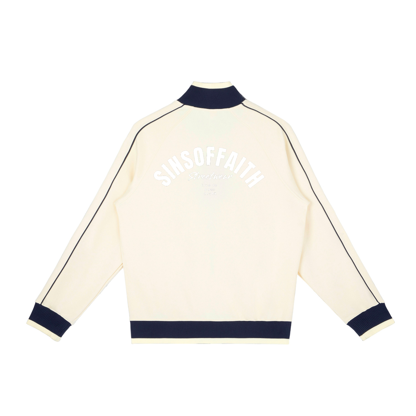 Color Block Raglan Sleeve Zip Track Jacket