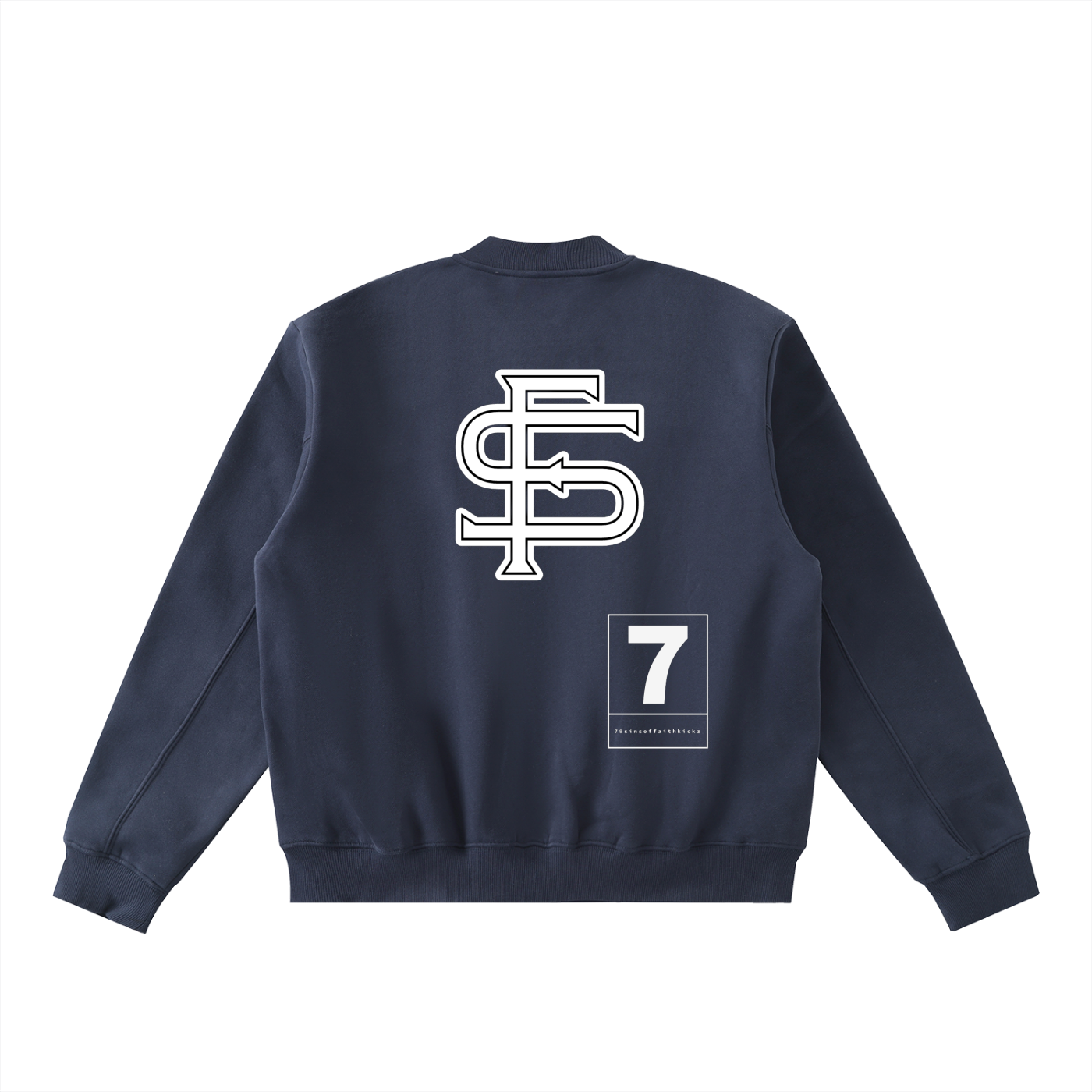 Essential Zip-Up Fleeced Varsity Jacket